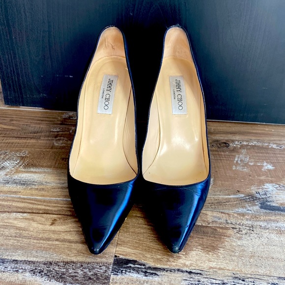 Black Jimmy Choo Romy 100 Pumps - Picture 5 of 9